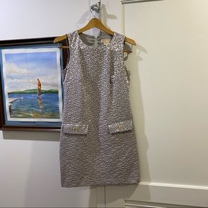 MICHAEL Michael Kors silver leopard print shift dress